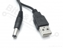 USB Voedingskabeltje USB naar 5,5x2,1 jack plug (5VDC output)